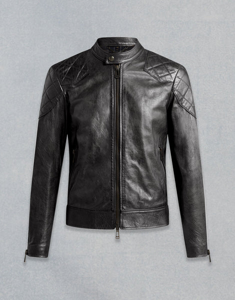 PRIME CHRISTMAS BLACK LEATHER JACKET FOR MEN