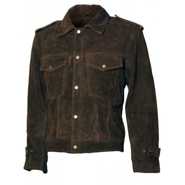 Super John Lennon Brown Suede Leather Jacket