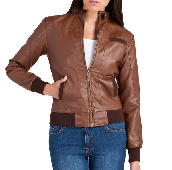 Super Bendy Women Bomber Leather Jackets