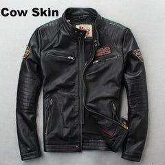 Men's 100% Genuine Leather Biker Jacket