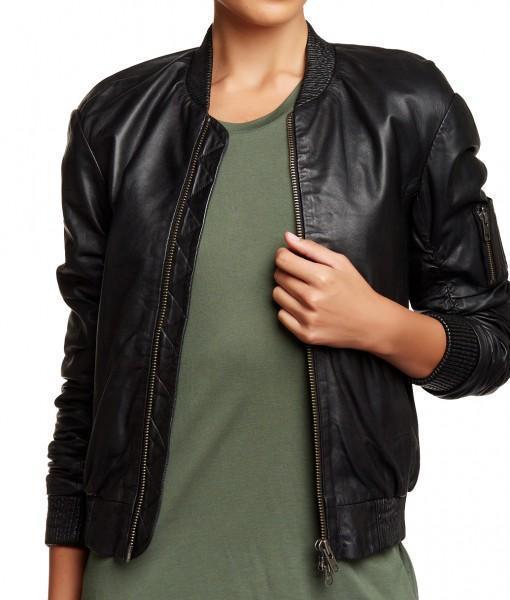 Super Timmy Women Bomber Leather Jackets