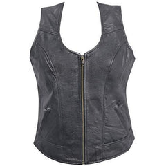 Super Zipping Women Leather Vests