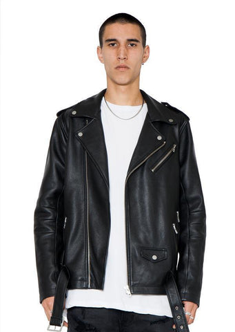 Bryan BIKER LEATHER JACKET - BLACK