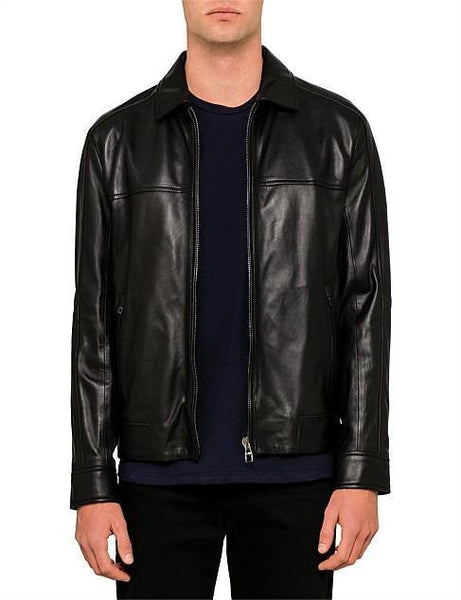 LEATHER ZIP TAXI JACKET for Men