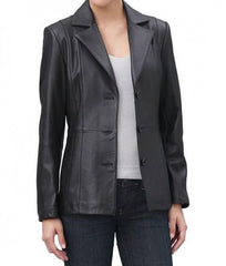 Super Clocxy Women Leather Blazers