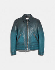 Deep Turquoise Stinger Leather jacket for Men