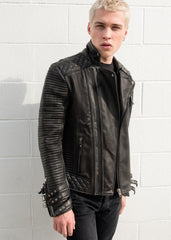 Men's Hawthorne Matte Black Leather Jacket