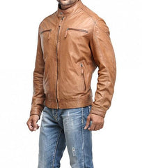 Super Rohnny Men Biker Leather Jackets