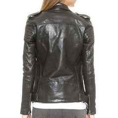 Super Stripes Women Biker Leather Jackets