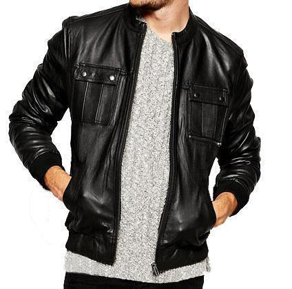 Super Spinner Men Bomber Leather Jackets