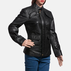 Express Strada Black Leather Jacket for Women