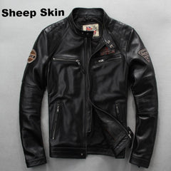 Men's 100% Genuine Leather Biker Jacket