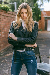 Sophie's Leather Motorcycle Jacket for Women