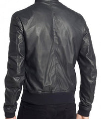 Super Jetblack Mens Bomber Leather Jackets