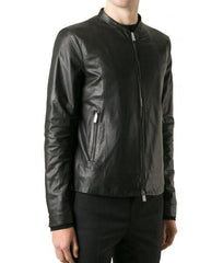 Super Fancy Men Classic Black Leather Jackets