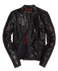 Prime Endurance Black Circuit Leather Jacket for Men