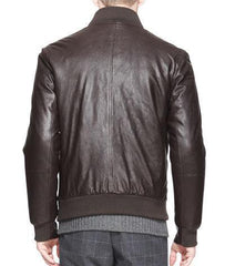 Super Zip Front Men Bomber Leather Jackets