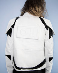 Mens Star Wars Stormtrooper Leather Jacket Armor White