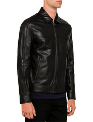 LEATHER ZIP TAXI JACKET for Men