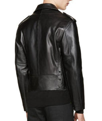 Super Benzi Men Black Biker Leather Jackets