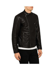 ZIP BIKER leather JACKET for Men