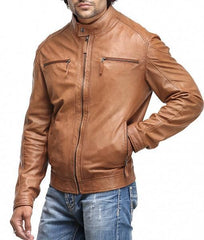 Super Rohnny Men Biker Leather Jackets