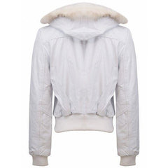 Prime White Fur Leather Jacket fro Women