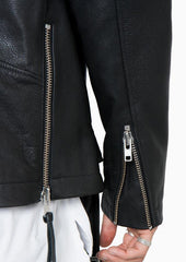 Bryan BIKER LEATHER JACKET - BLACK