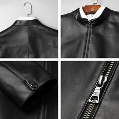 Luxury Genuine Sheepskin Leather Jacket for Men