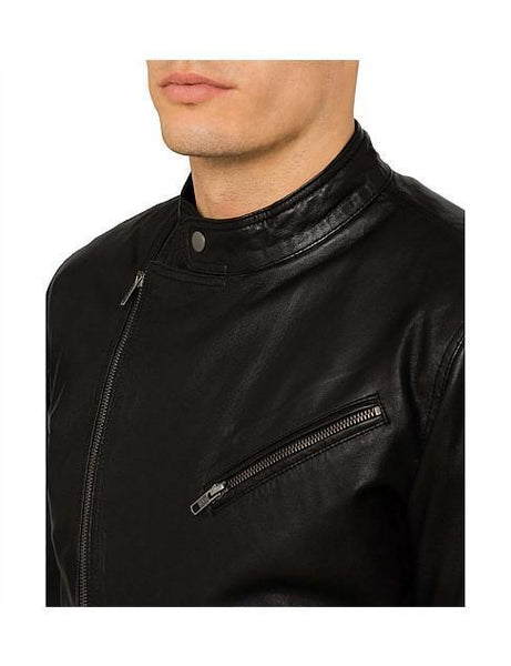 ZIP BIKER leather JACKET for Men