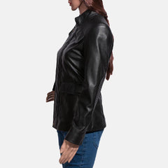 Express Strada Black Leather Jacket for Women