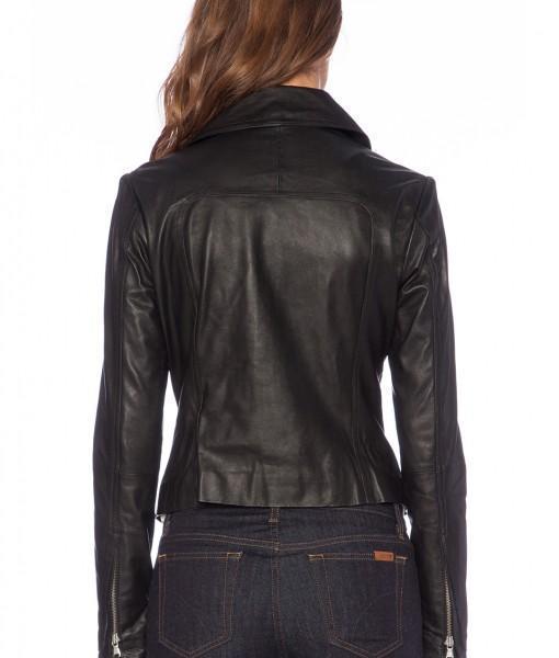 Super Buzy Women Biker Black Leather Jackets