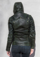 Womens Green Arrow Stephen Amell Leather Jacket