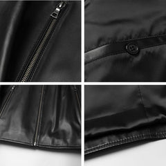 Luxury Genuine Sheepskin Leather Jacket for Men