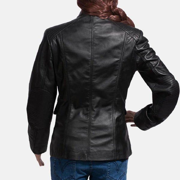 Express Strada Black Leather Jacket for Women