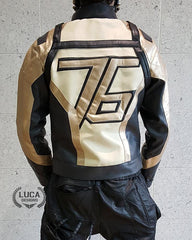 Mens Soldier 76 Leather Jacket Gold