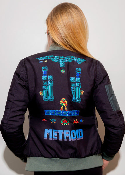 Womens Nintendo Metroid Bomber Jacket