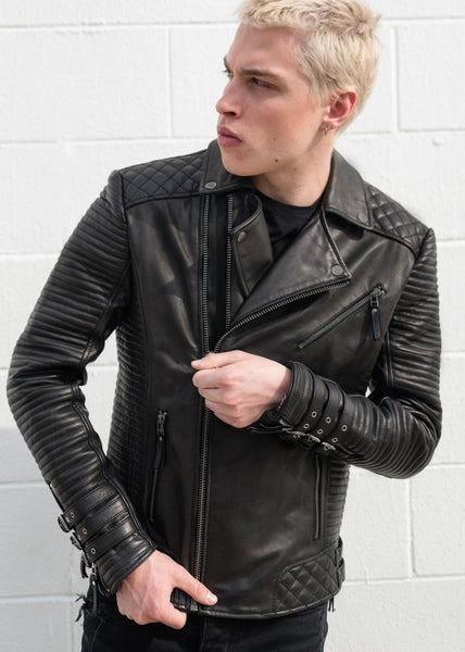 Men's Hawthorne Matte Black Leather Jacket