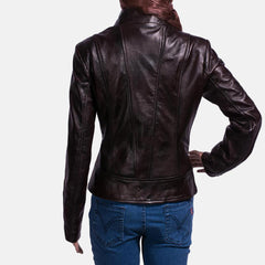 Express Smolder Black Leather Biker Jacket for Women