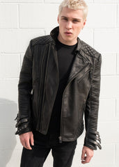 Men's Hawthorne Matte Black Leather Jacket