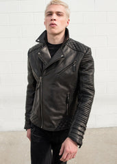 Men's Hawthorne Matte Black Leather Jacket