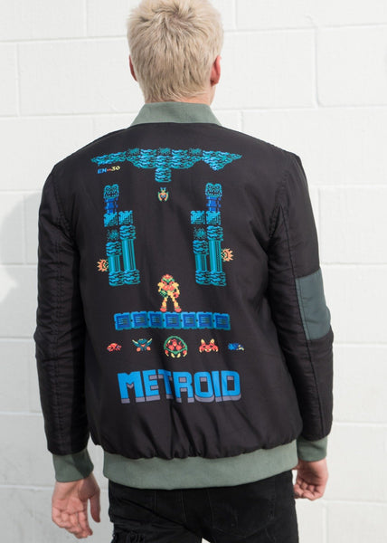 Mens Nintendo Metroid Bomber Jacket