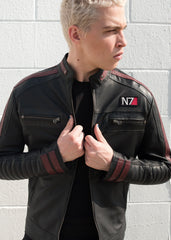 Mens Commander Shepard Mass Effect N7 Leather Jacket