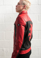 Mens Spider-Man Last Stand Leather Jacket Black & Red