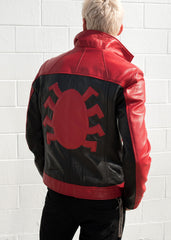 Mens Spider-Man Last Stand Leather Jacket Black & Red