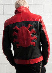 Mens Spider-Man Last Stand Leather Jacket Black & Red