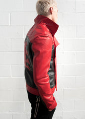 Mens Spider-Man Last Stand Leather Jacket Black & Red