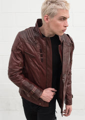 Men's Star Lord Guardians of The Galaxy Red Leather Jacket