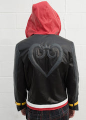 Mens Kingdom Hearts Sora Leather Jacket Black Red