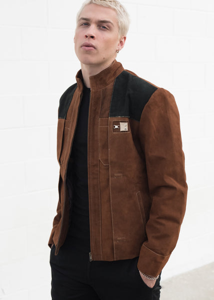 Mens Star Wars Han Solo Suede Leather Jacket